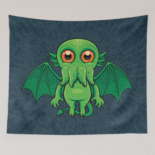 Item preview, Cute Green Cthulhu Monster designed and sold by fizzgig.