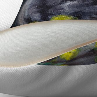 Alternate view of Moon & Flowers Throw Pillow