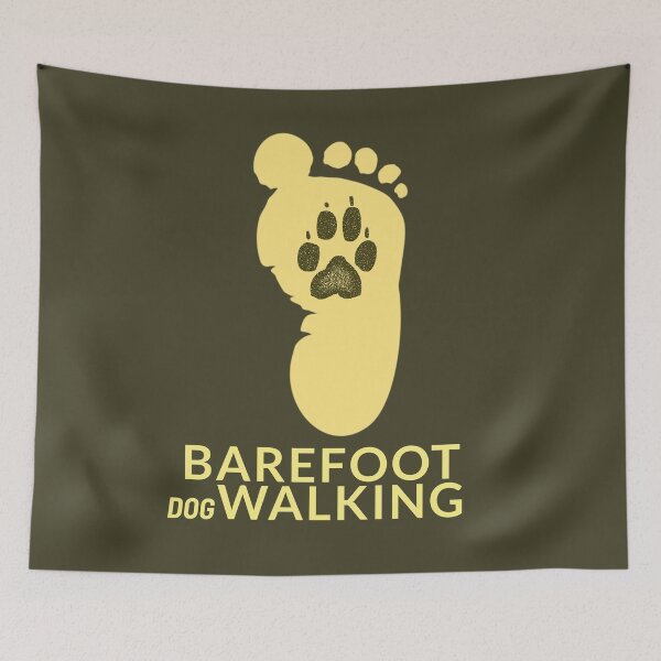 Item preview, Funny barefoot (dog) walking design . designed and sold by NobelFashion.