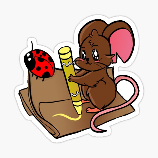 Art Time with Lady Bug and Mouse Sticker