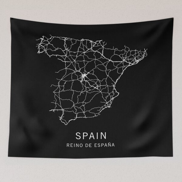 Item preview, Spain Road Map designed and sold by clarkstpress.