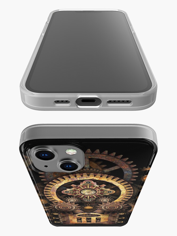 Alternate view of Infernal Steampunk Vintage Machine #2B iPhone Case