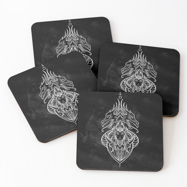 DANCE WITH DRAGONS Coasters (Set of 4)