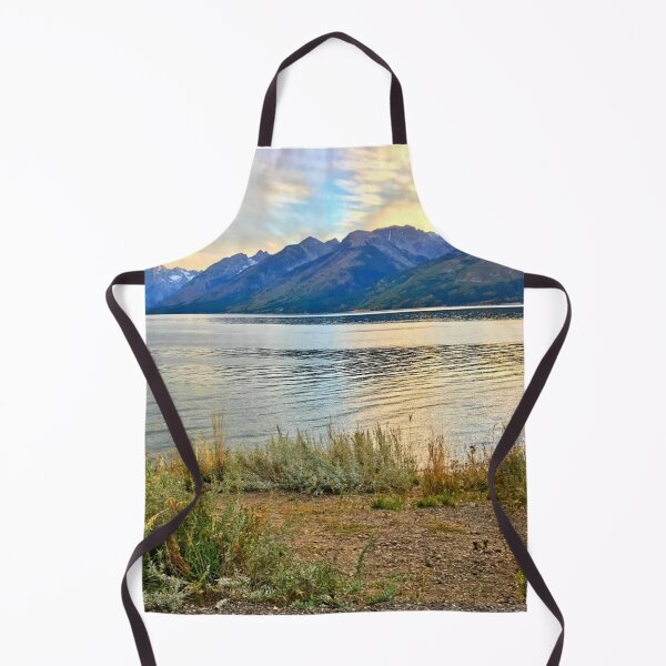 Item preview, Blue Grand Teton mountains on the beach designed and sold by BirdieMama.