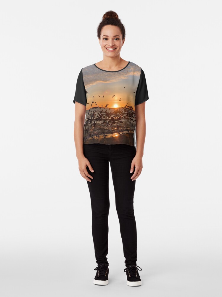 Alternative Ansicht von Vogel-Aufgang, Usedom Chiffon Top