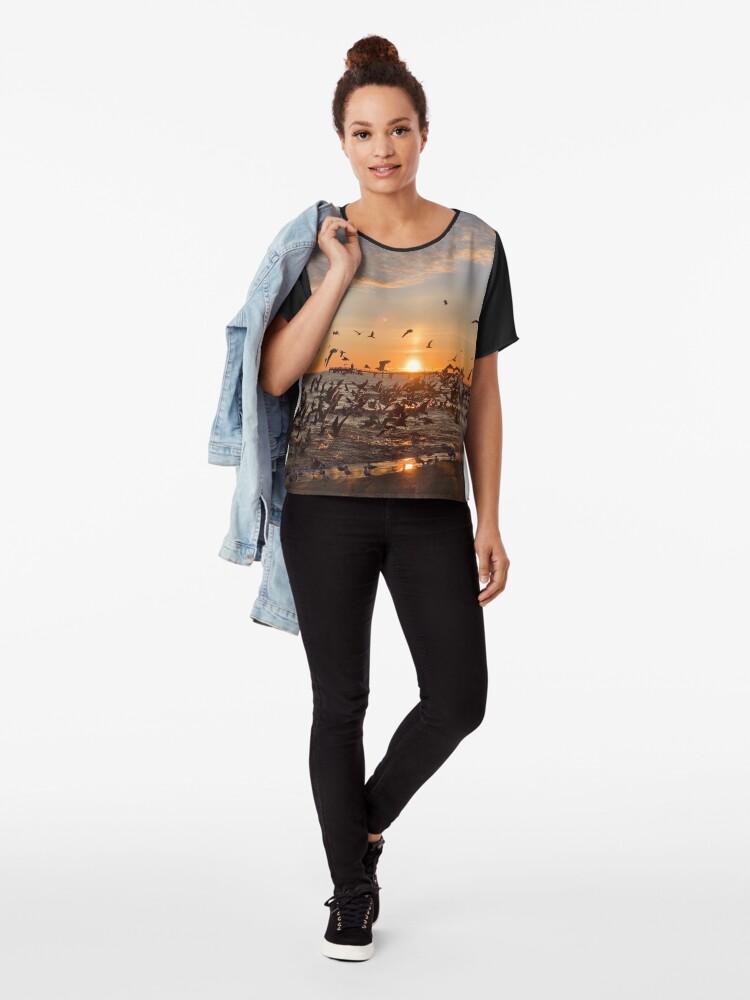 Alternative Ansicht von Vogel-Aufgang, Usedom Chiffon Top