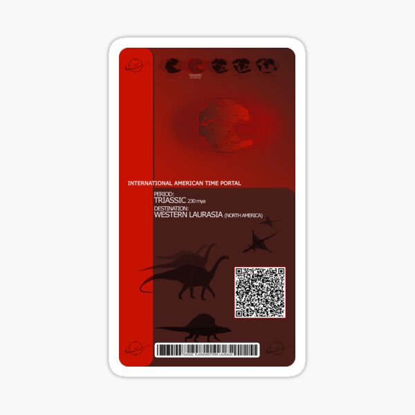 Item preview, Time Travel - Pass/ticket - Triassic designed and sold by jc007.