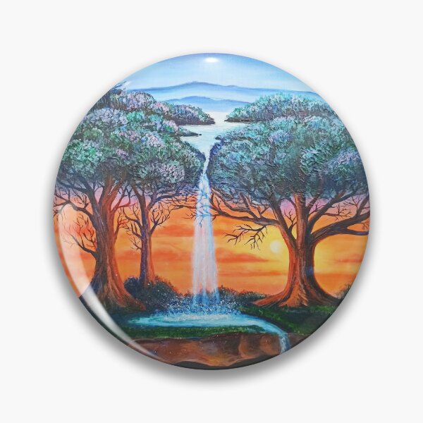 Artikelvorschau, Eine wunderschöne, kosmische Landschaft mit einem Wasserfall im Schlafzimmer oder im Wohnzimmer wird begeistern entworfen und verkauft von mazitovaart8.