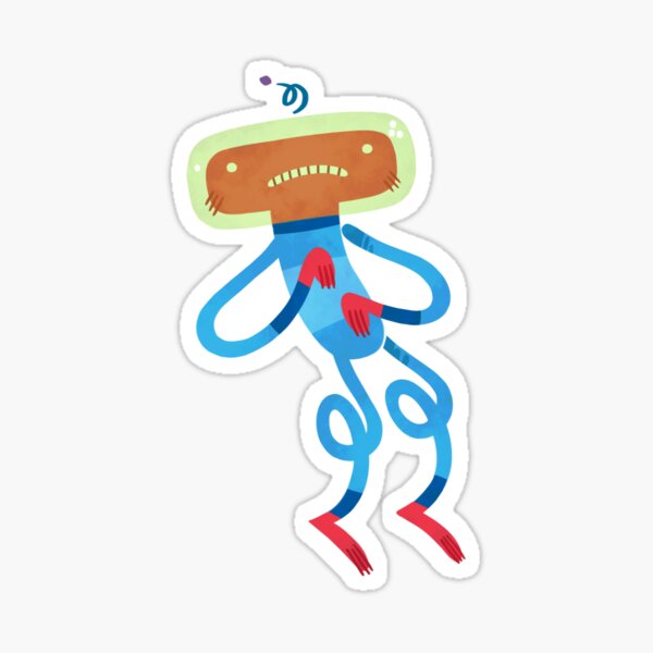Red Spacedude Sticker