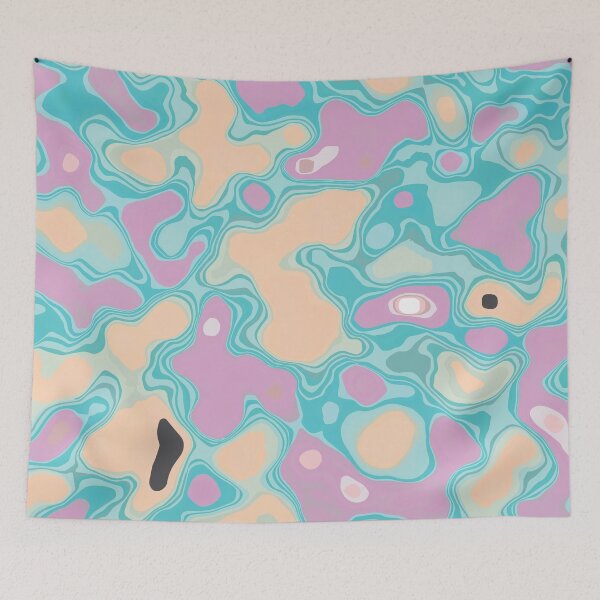 Item preview, Light Blue Abstract Psychadelic Pattern designed and sold by quarantineshop.