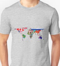 The World Flag Map Unisex T-Shirt
