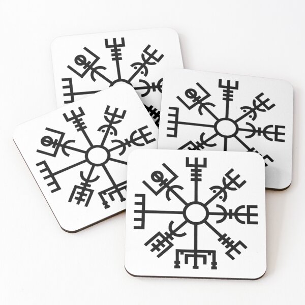 Item preview, Vegvisir Norse Pagan Viking Compass Black  designed and sold by BluePagan.