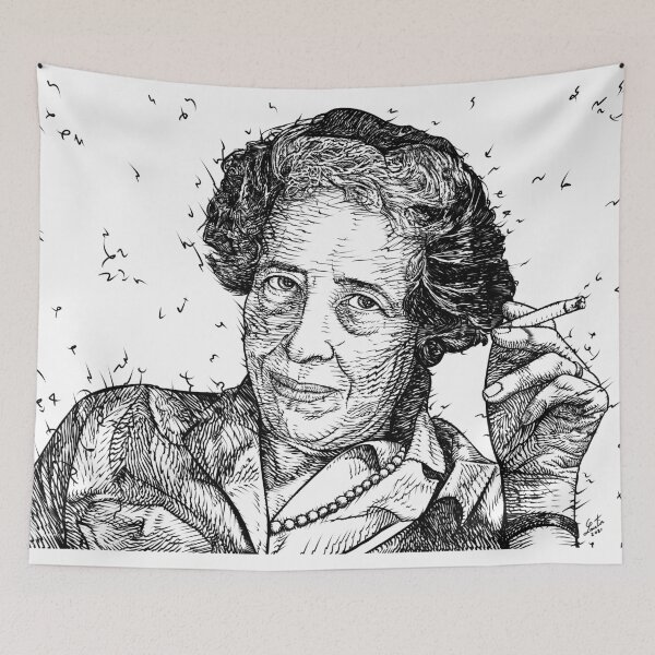 Item preview, HANNAH ARENDT ink portrait .1 designed and sold by lautir.