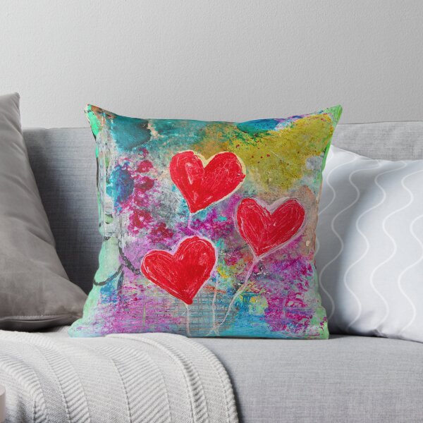 FLOATING LOVE Throw Pillow