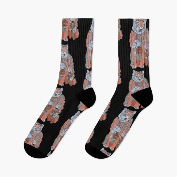 Item preview, Minimalist Tiger Mom and babies Painting  designed and sold by willowsbunnies.