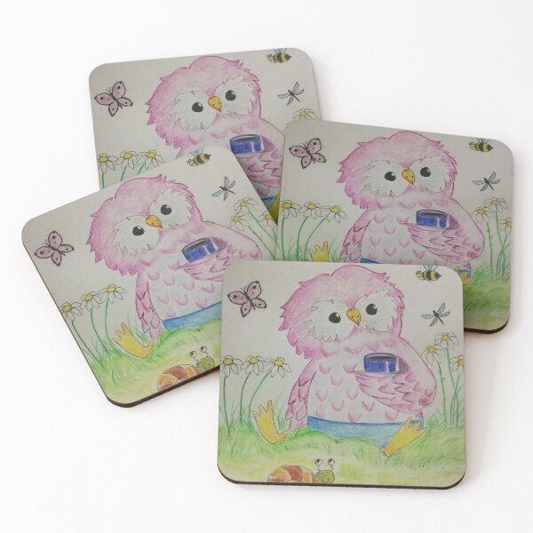 Item preview, Cute pink owl designed and sold by Sifan.