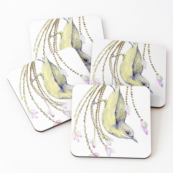 Item preview, Brown Throated Sunbird Watercolor designed and sold by carleeclarkeart.