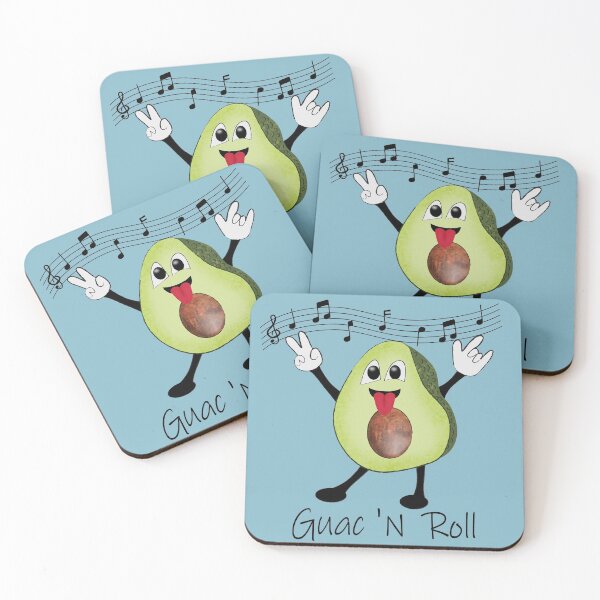 Item preview, Funny Avocado Pun Guac N Roll - Funny Avocado Pun designed and sold by DebbisPalette.