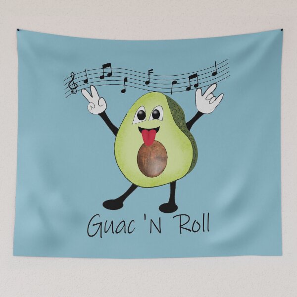Item preview, Funny Avocado Pun Guac N Roll - Funny Avocado Pun designed and sold by DebbisPalette.