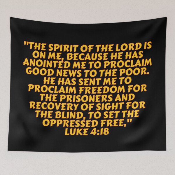 Item preview, Bible Verse Luke 4:18 designed and sold by Prayingwarrior.