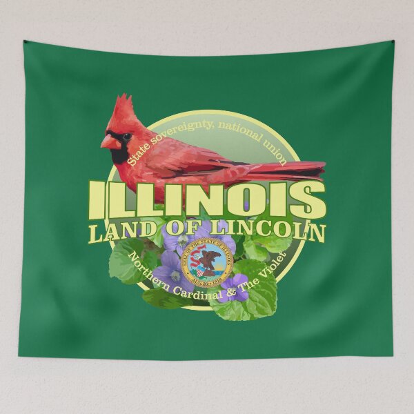 Item preview, Illinois (state bird & flower) designed and sold by curranmorgan.