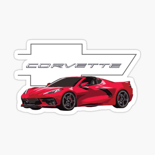 Chevy Corvette C8 Torch Red Sticker
