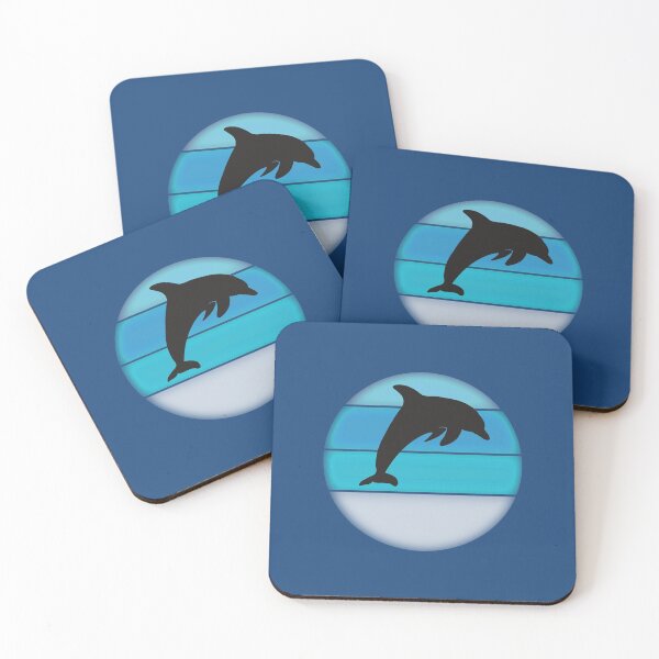 Item preview, Leaping Dolphin Silhouette by the Beach designed and sold by JDHardie.
