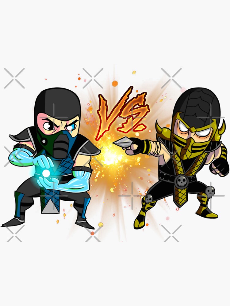 Scorpion and Sub Zero(Mortal Kombat) vs Guile,Cammy and Charlie