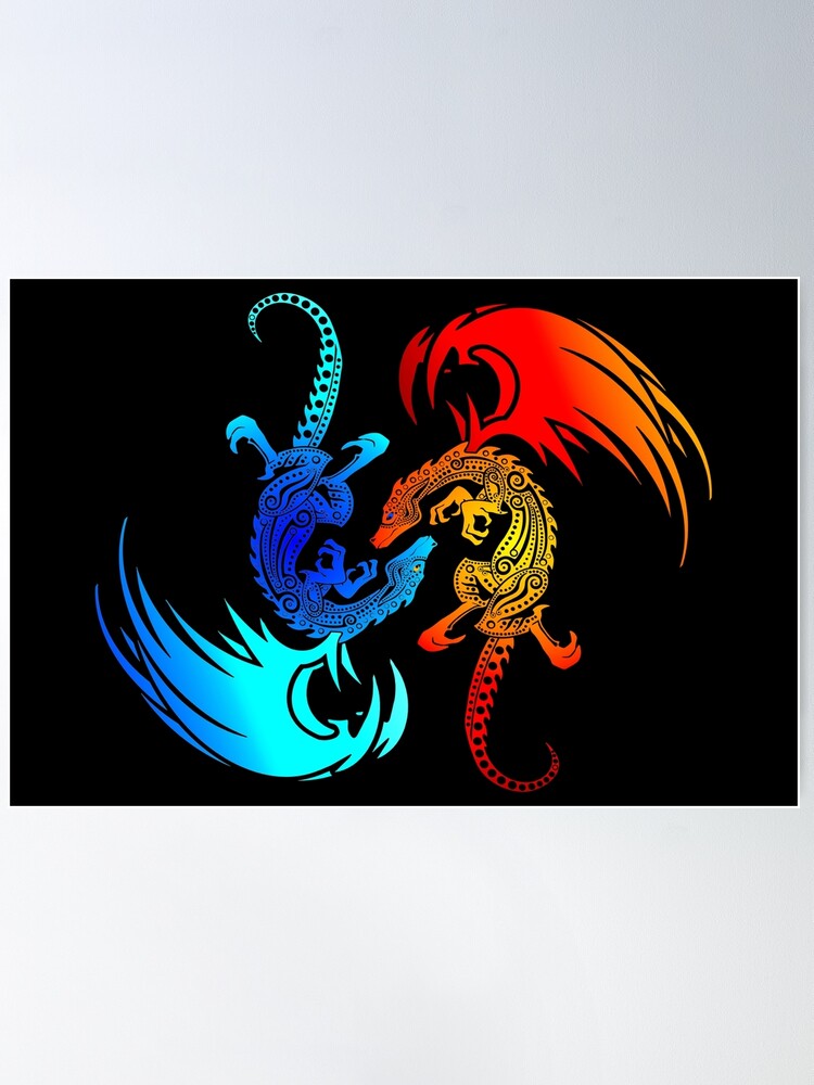 Dragons fire and ice Poster for Sale by clad63