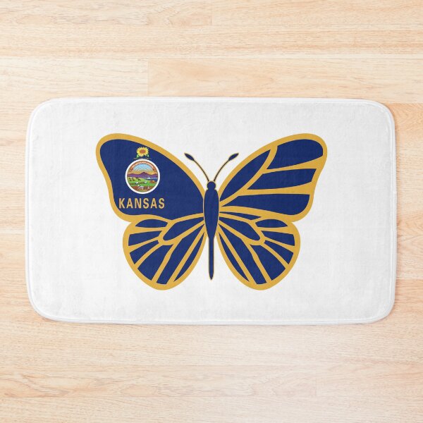 Item preview, State of Kansas Flag Butterfly designed and sold by Gsallicat.