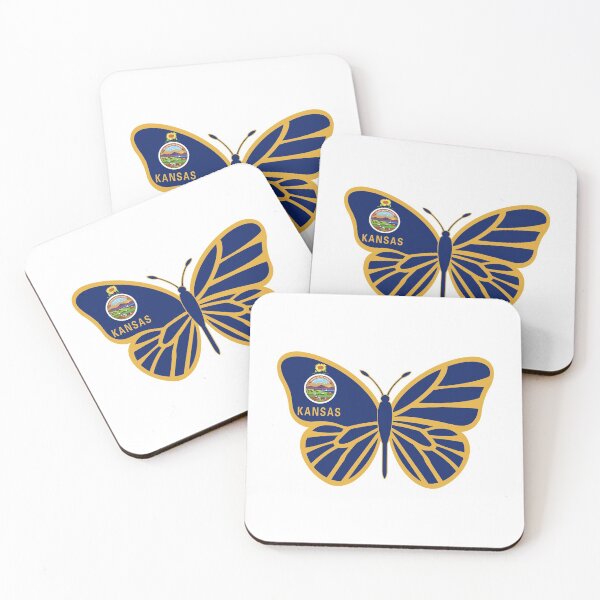 Item preview, State of Kansas Flag Butterfly designed and sold by Gsallicat.