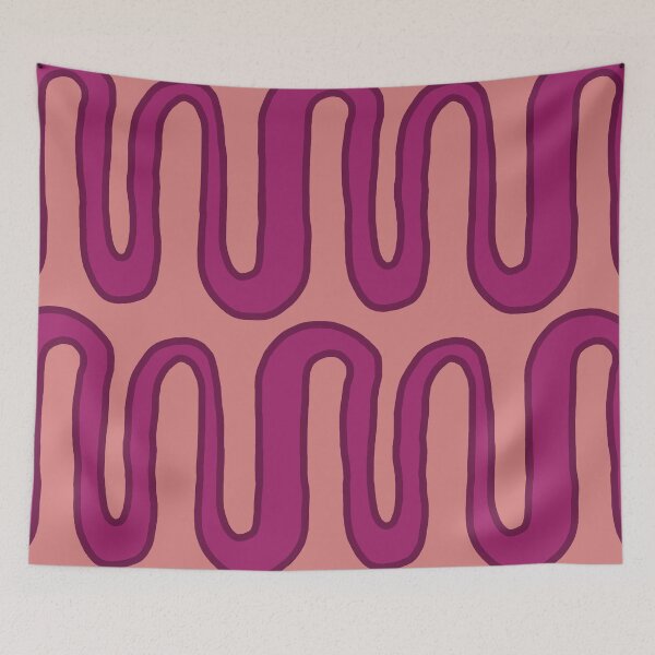 Item preview, Squiggly Meander in Pink and Purple designed and sold by Miranda Benson.