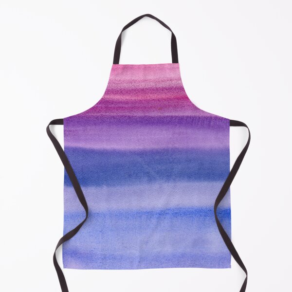 Celebrating Violets Color Field, Abstract Watercolor Art, Contemporary Painting Apron