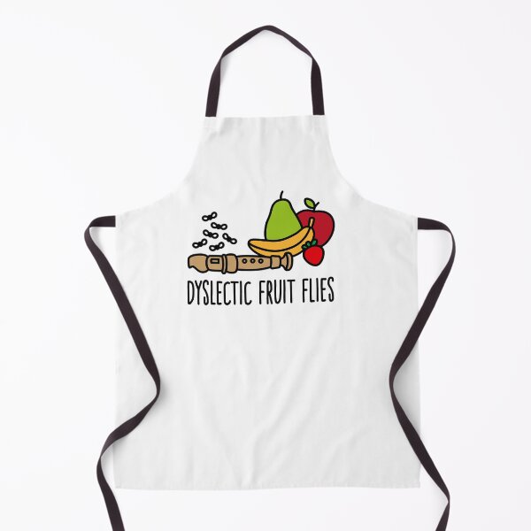 Item preview, Dyslexic fruit flies dyslexia reading disorder pun designed and sold by LaundryFactory.