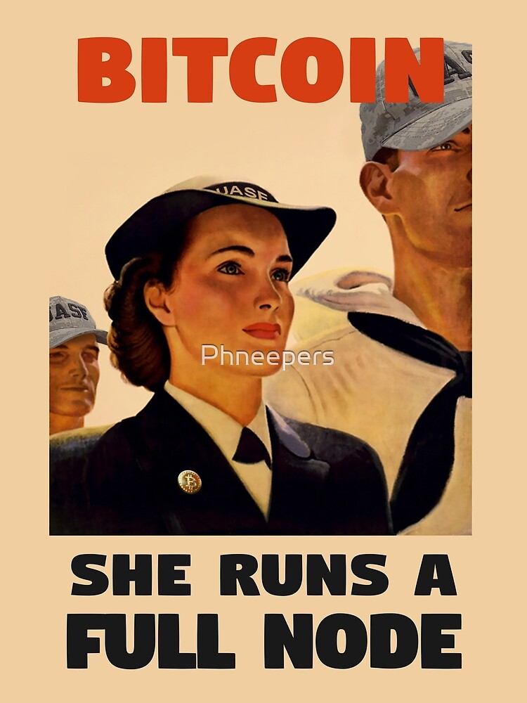 Disover Bitcoin - She Runs a Full Node Premium Matte Vertical Poster