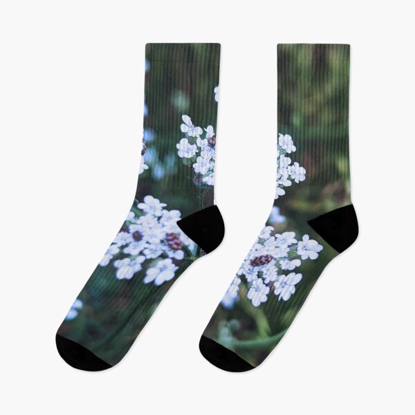 Item preview, Flowers White Spreading Hedge-Parsley Floral with Beetles designed and sold by Wizardofpizza.