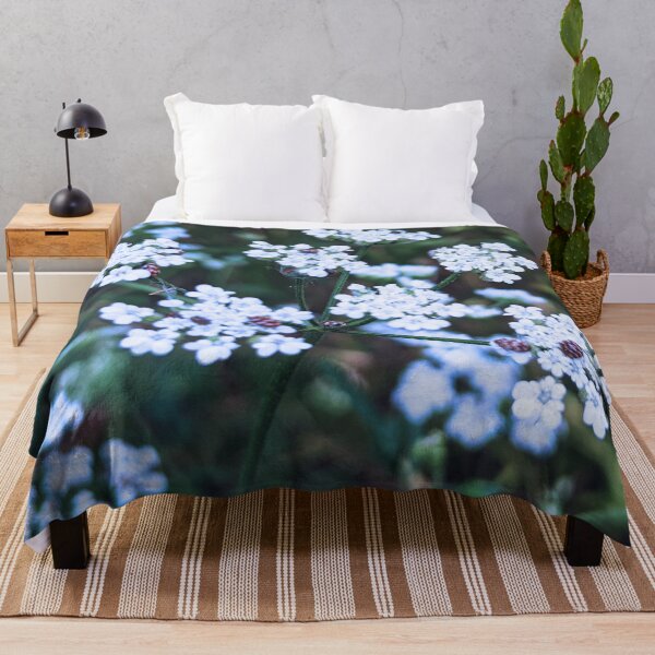Item preview, Flowers White Spreading Hedge-Parsley Floral with Beetles designed and sold by Wizardofpizza.