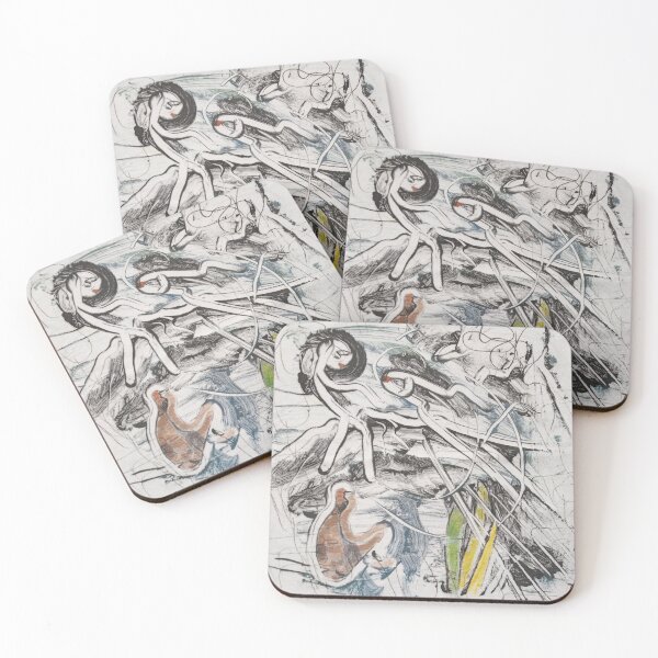 Item preview, Stick insects, fighting aliens, cosmic space designed and sold by NessArtByEwa.