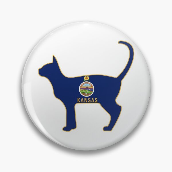 Item preview, State of Kansas Flag for Cat Lovers designed and sold by Gsallicat.