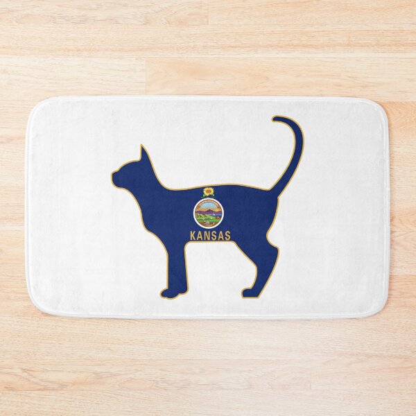 Item preview, State of Kansas Flag for Cat Lovers designed and sold by Gsallicat.