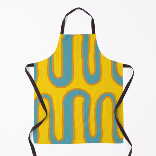 Aperçu de l'œuvre Méandre ondulée en bleu, jaune et orange créée et vendue par Miranda Benson.