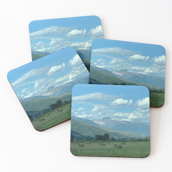 Item preview, Hay Bales in a Field with Mountains designed and sold by dm-md-iii.