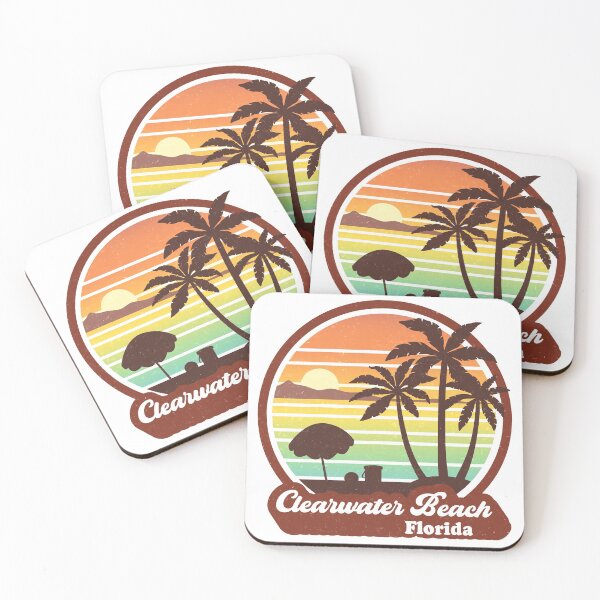 Item preview, Vintage Clearwater Beach Florida Retro designed and sold by kalpanik_Rehana_Begum.
