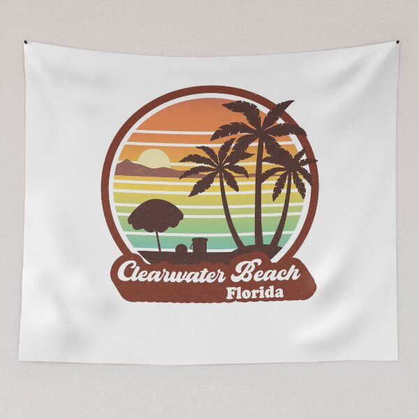 Item preview, Vintage Clearwater Beach Florida Retro designed and sold by kalpanik_Rehana_Begum.