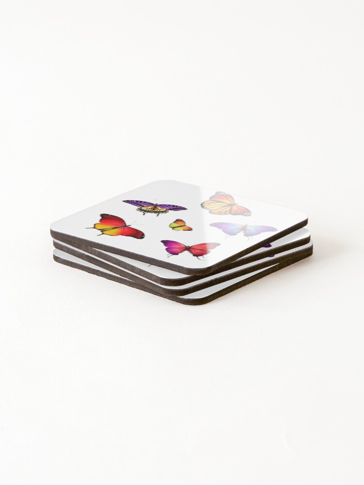 Thumbnail 4 of 5, Coasters (Set of 4), Butterflies designed and sold by RuthFurtado.