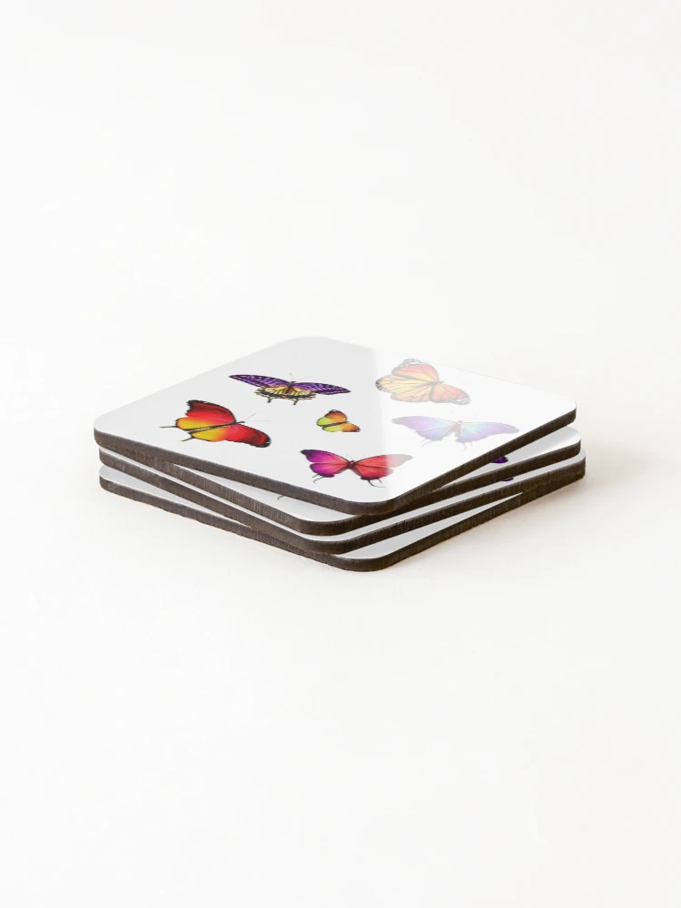 Thumbnail 4 of 5, Coasters (Set of 4), Butterflies designed and sold by RuthFurtado.