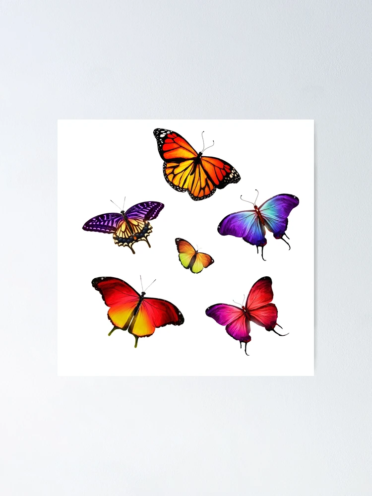 Thumbnail 1 of 3, Poster, Butterflies designed and sold by RuthFurtado.