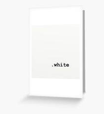 .white Greeting Card