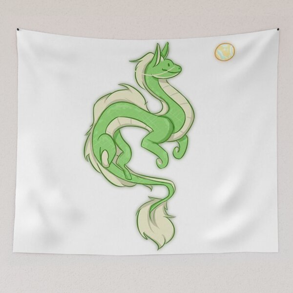 Item preview, cute green dragon snake designed and sold by murasaki4.
