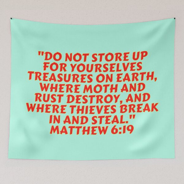 Item preview, Bible Verse Matthew 6:19 designed and sold by Prayingwarrior.